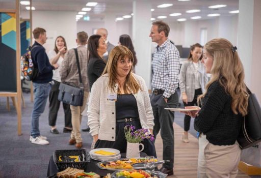 A mixed Group of people networking at the Birmingham Live & Birmingham Mail Behind The Scenes event.