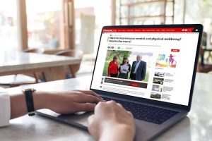 Image shows a content marketing article on a Reach-owned website on a laptop screen.